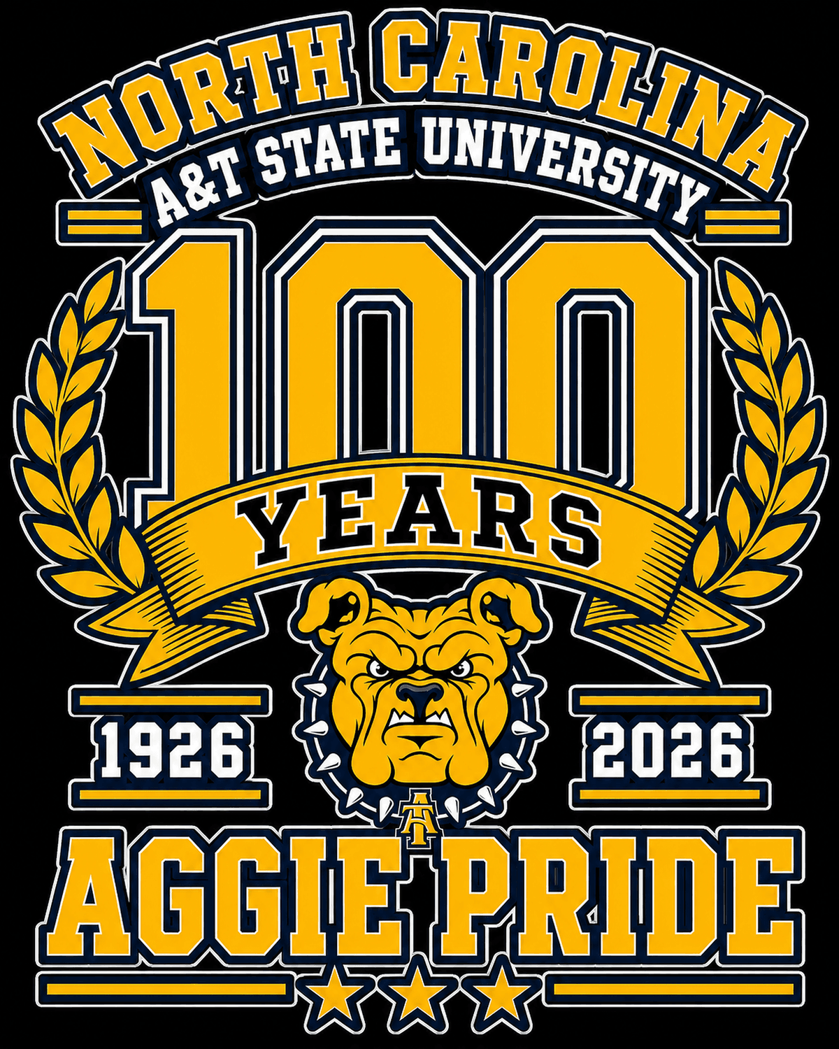 North Carolina A&T State University 100th anniversary crest, 1926 – 2026